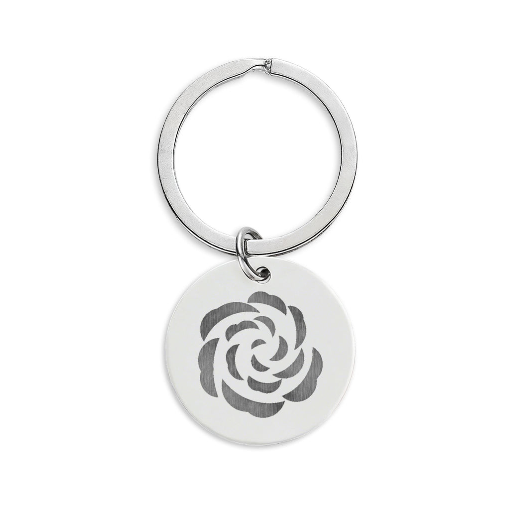 Spiral Rose Keychain