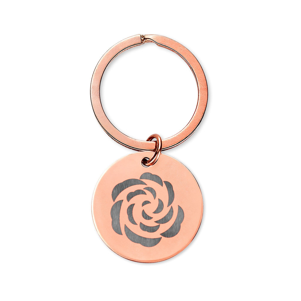 Spiral Rose Keychain