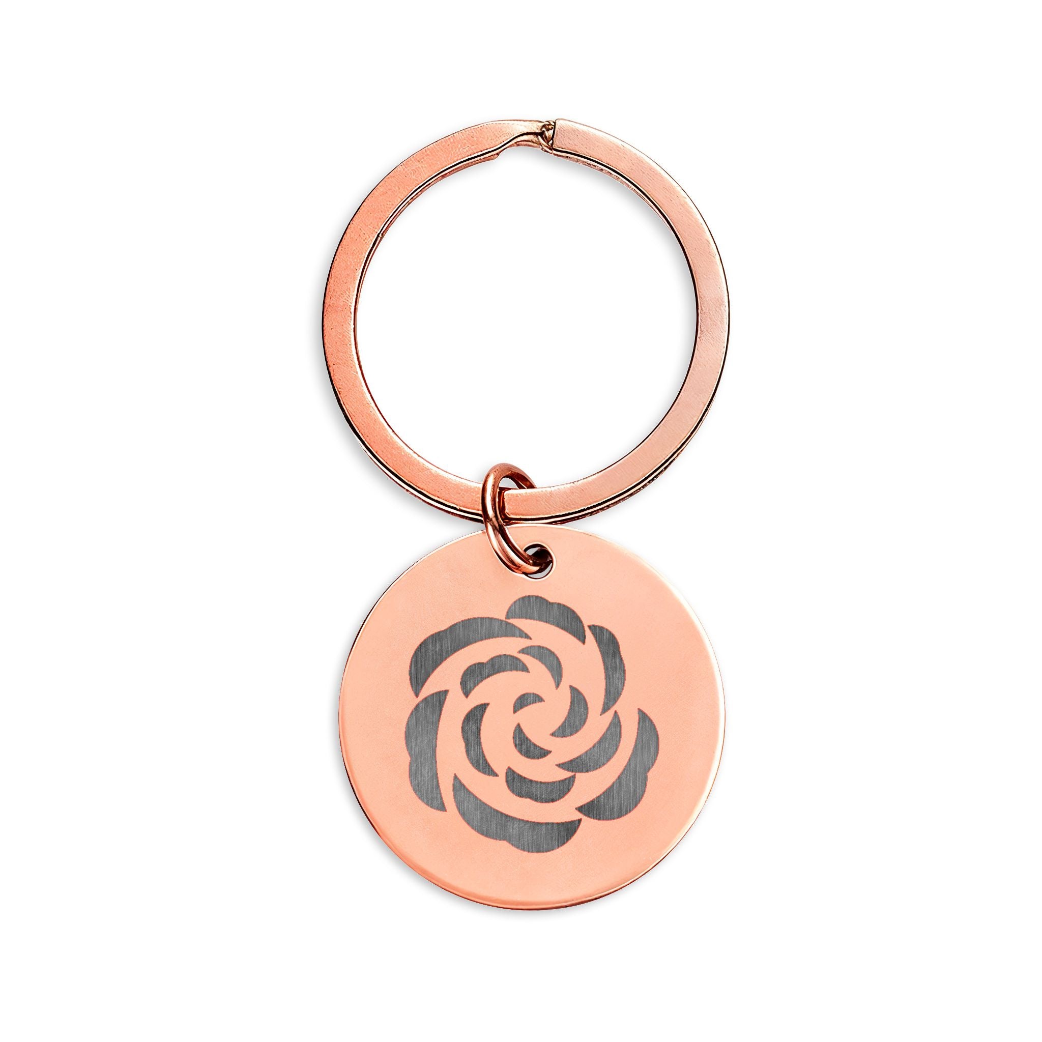 Spiral Rose Keychain